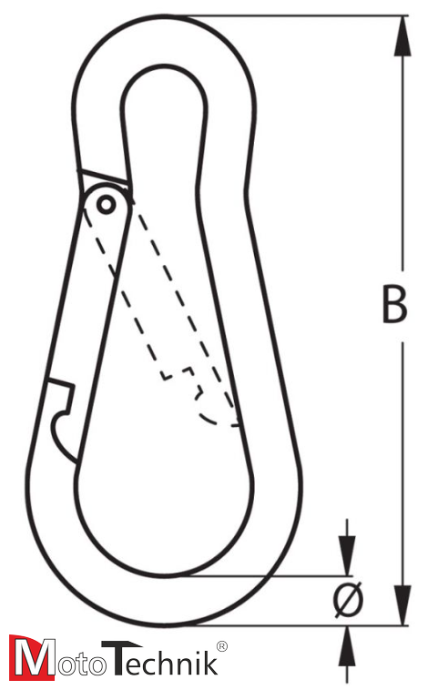 Karabińczyki PROLUX 230 kg 8 mm ( 554513 )