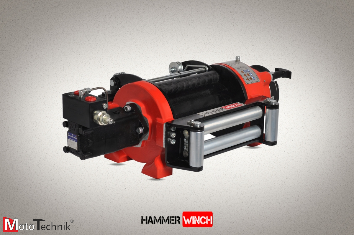 Wyciągarka hydrauliczna HAMMER HMW 7.6 PHT-EN - Manual clutch (ALUMINUM BODY)